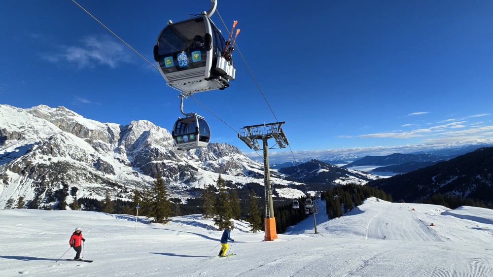 Skigebied Hochkönig bij Dienten.